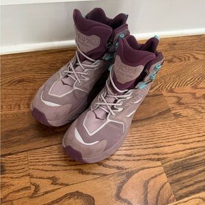 Hoka One One Women's Plum and Teal Athletic Shoes
